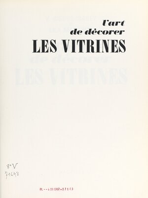 cover image of L'art de décorer les vitrines